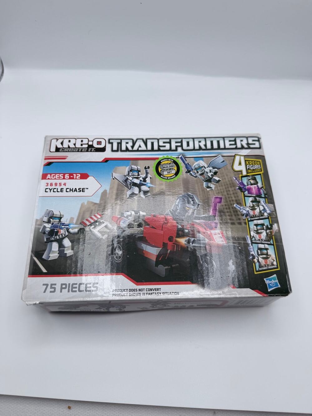 KRE-O Transformers Cycle Chase 36954 Barricade 75 Pieces Hasbro 2012 complete